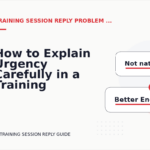 How to Explain Urgency Carefully in a Training Session Reply