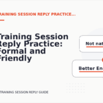 Training Session Reply Practice: Formal and Friendly Versions
