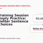 Training Session Reply Practice: Better Sentence Choices