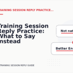Training Session Reply Practice: What to Say Instead
