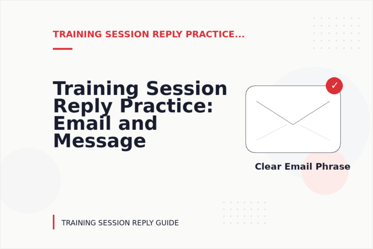 Training Session Reply Practice: Email and Message Examples Training Session Reply Practice: Email and Message Examples