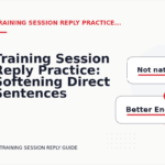 Training Session Reply Practice: Softening Direct Sentences